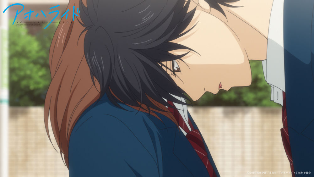 Обои для рабочего стола Mabuchi Kou / Мабучи Коу и Yoshioka Futaba / Ешиока Футаба из аниме Ao Haru Ride / Неудержимая юность / Дорога юности