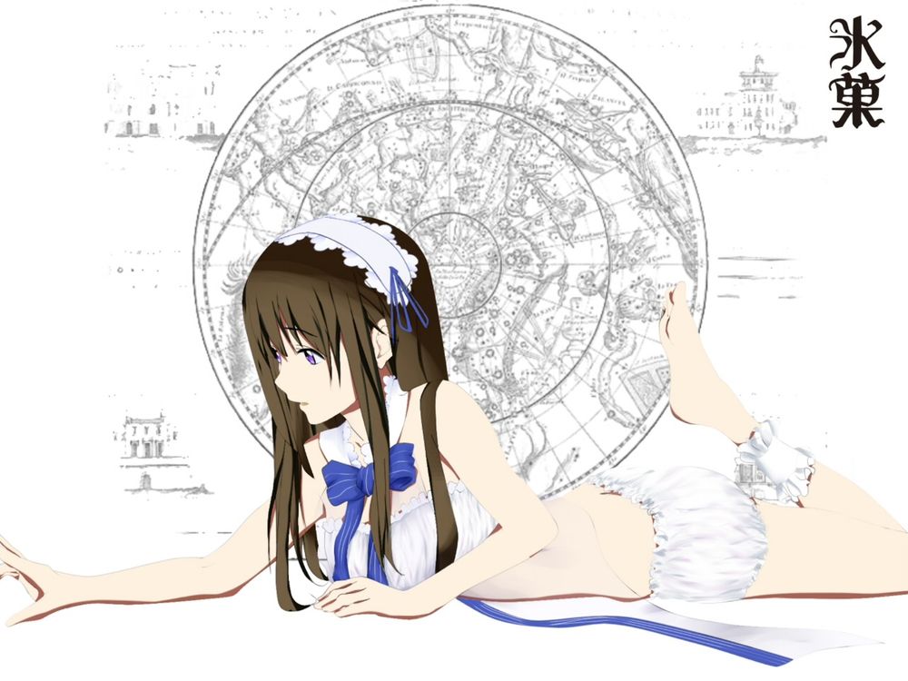 Обои для рабочего стола Chitanda Eru / Читанда Эру из аниме Hyouka: You cant escape / Хоука: тебе не уйти