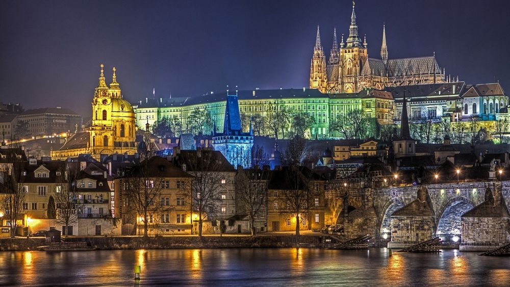 Обои для рабочего стола Карлов мост, Прага, Чехия / Charles bridge, Prague, Czech Republic