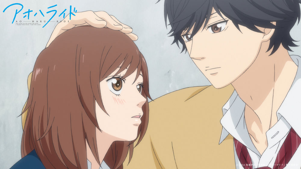 Обои для рабочего стола Mabuchi Kou / Мабучи Коу и Yoshioka Futaba / Ешиока Футаба из аниме Ao Haru Ride / Неудержимая юность / Дорога юности