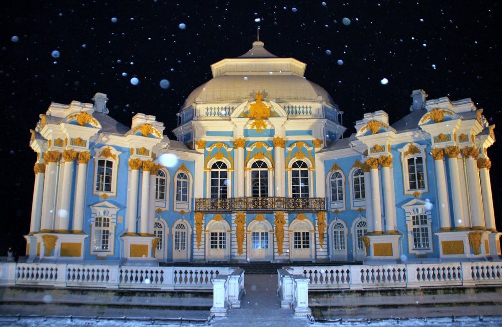 Обои для рабочего стола Ночной город Петербург, Россия / Petersburg, Russia