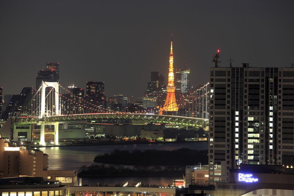 Обои для рабочего стола Ночной город, токийская телебашня, Токио / Tokyo, Япония / Japan