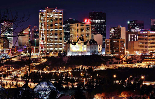 Обои на рабочий стол Ночной Edmonton / Эдмонтон, Canada / Канада