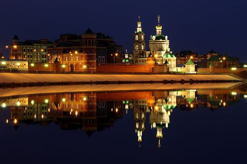 Обои на рабочий стол Ночной Йошкар-Ола, Россия / Yoshkar-Ola, Russia