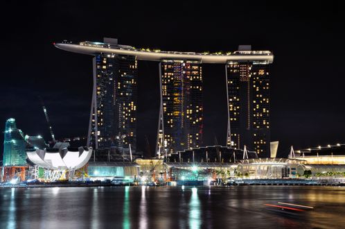Обои на рабочий стол Отель Марина Бей / Marina Bay в Сингапуре / Singapore