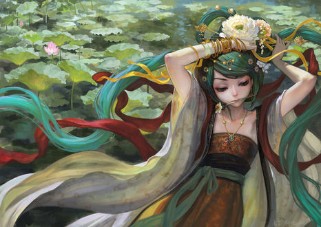 Обои на рабочий стол Vocaloid Hatsune Miku / Вокалоид Хатсуне Мику