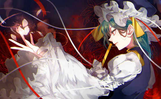 Обои на рабочий стол Shikieiki Yamaxanadu / Сикиеки Ямаксанаду из игры Touhou