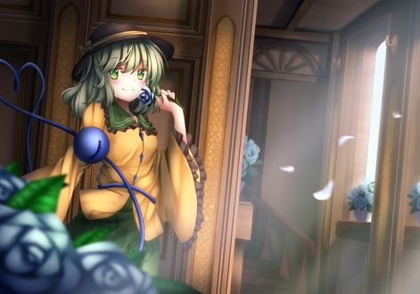 Обои на рабочий стол Койши Комейдзи / Koishi Komeiji из игры Проект «Восток» / Touhou Project, художник Ryosios