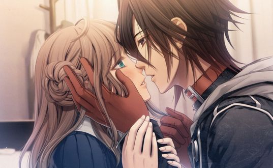 Обои на рабочий стол Heroine / Героиня и Shin / Шин из аниме Amnesia / Амнезия