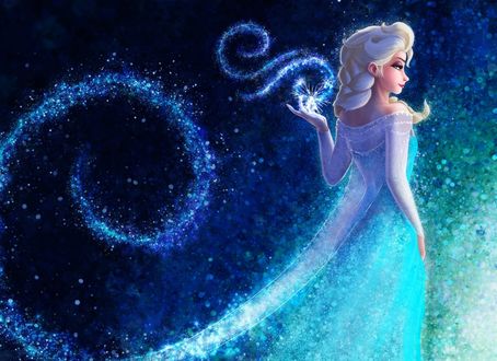 Обои на рабочий стол Эльза Снежная Королева / Elsa the Snow Queen из мультфильма Холодное сердце / Frozen
