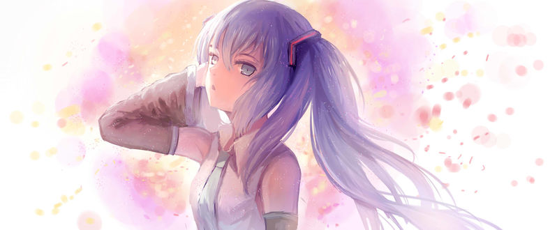 Обои на рабочий стол Вокалоид Хатсуне Мику / Hatsune Miku, автор Nio