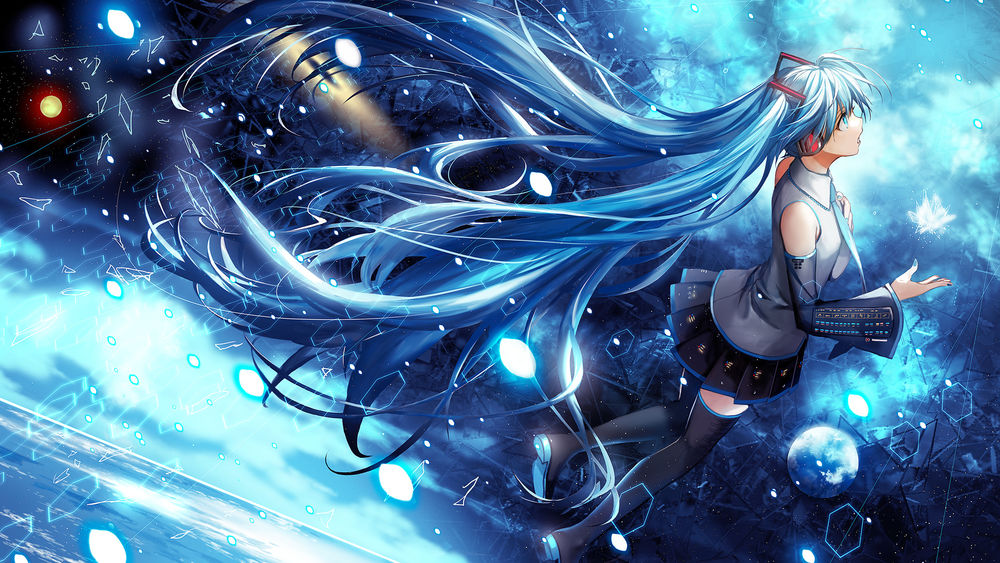 Обои для рабочего стола Vocaloid Hatsune Miku / Вокалоид Хатсуне Мику