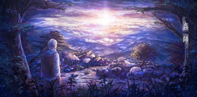 Обои на рабочий стол Гинко-сан / Ginko-san из аниме Mushishi / Мастер Муши
