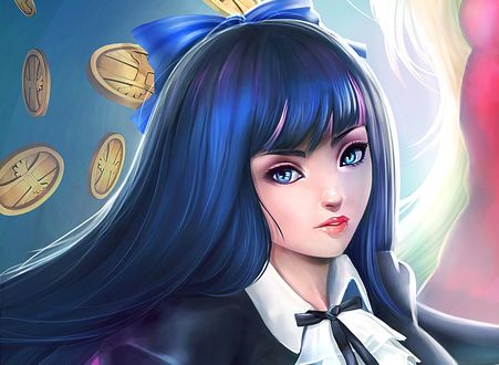 Обои на рабочий стол Анархия Стокинг / Stocking Anarchy из аниме Труська, Чулко и пресвятой Подвяз / Panty & Stocking with Garterbelt