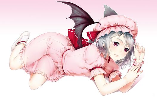 Обои на рабочий стол Remilia Scarlet / Ремилия Скарлет, из серии компьютерных игр Touhou Project / «Проект «Восток»», art by eventh7