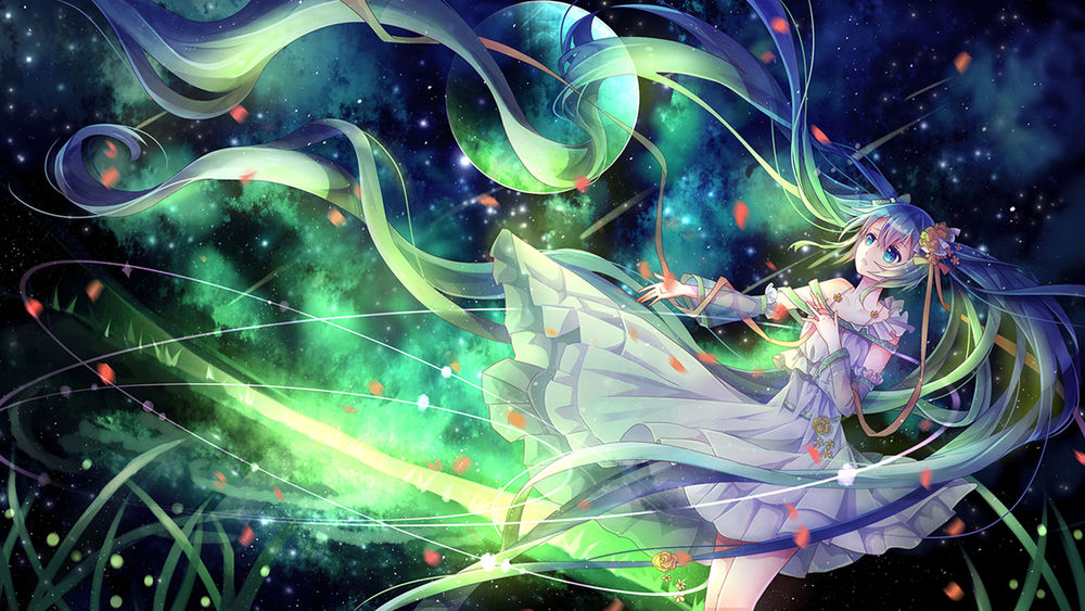 Обои для рабочего стола Vocaloid Hatsune Miku / Вокалоид Хатсуне Мику