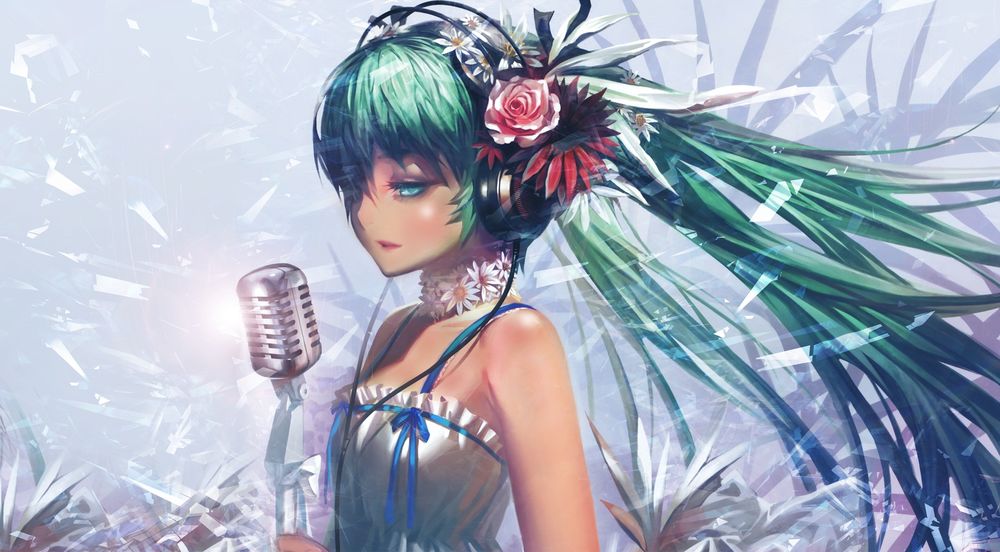 Обои для рабочего стола Вокалоид Хатсуне Мику / Vocaloid Hatsune Miku, автор Alphonse