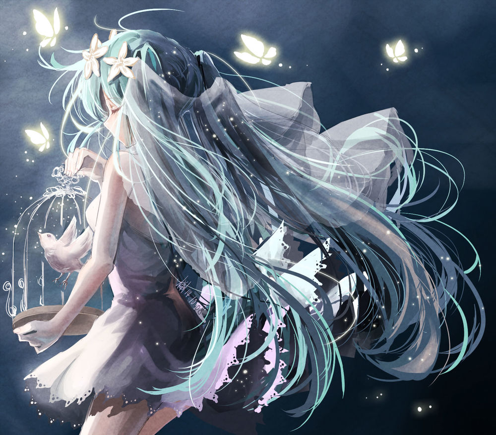 Обои для рабочего стола Vocaloid Hatsune Miku / Вокалоид Хатсуне Мику