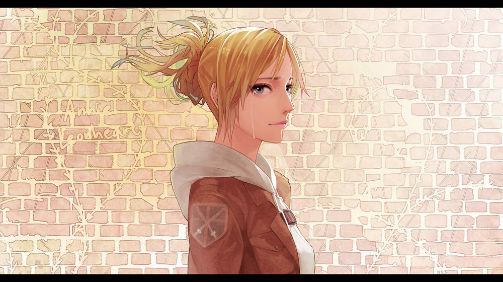 Обои для рабочего стола Энни Леонхарт / Annie Leonhart из аниме Атака Титана / Attack on Titan / Shingeki no Kyojin