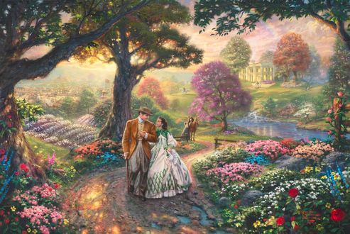 Обои на рабочий стол Унесенные ветром by Thomas Kinkade