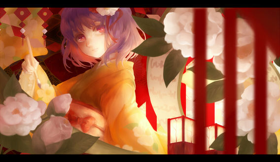 Обои на рабочий стол Hieda no Akyuu / Хиеда но Акю из игры Проект Восток / Touhou Project