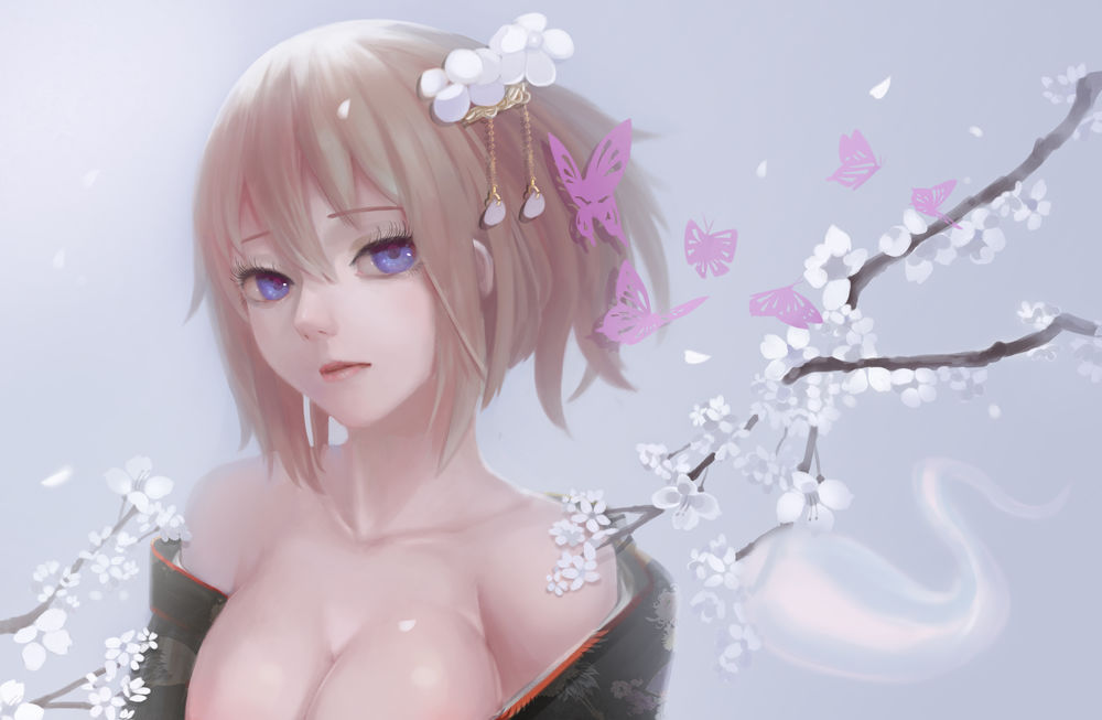 Обои для рабочего стола Ююко Сайгедзи / Yuyuko Saigyouji из игры Проект Восток / Touhou Project, автор Magician
