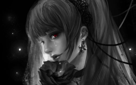 Обои на рабочий стол Амане Миса / Amane Misa из аниме Тетрадь Смерти / Death Note