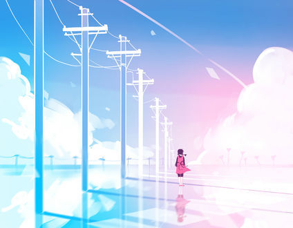 Обои на рабочий стол Асашина Хиори / Asahina Hiyori из аниме Призрачный проект / Kagerou Project