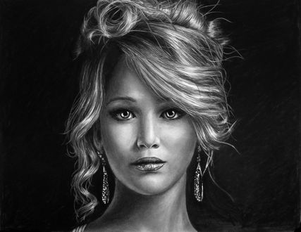 Обои на рабочий стол Американская актриса Jennifer Lawrence / Дженнифер Лоуренс, by fabien804