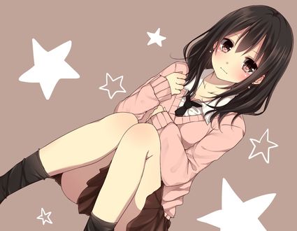 Обои на рабочий стол Милая девушка, art by Yamasuta