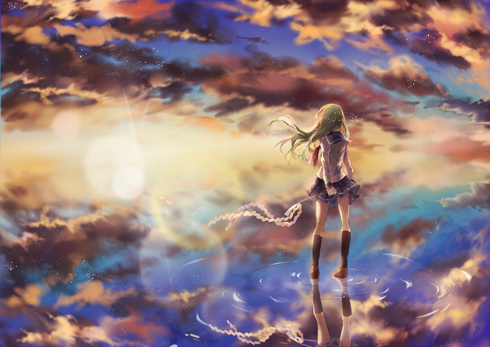 Обои для рабочего стола Kochiya Sanae / Котия Санаэ из игры Touhou Project / Проект Восток