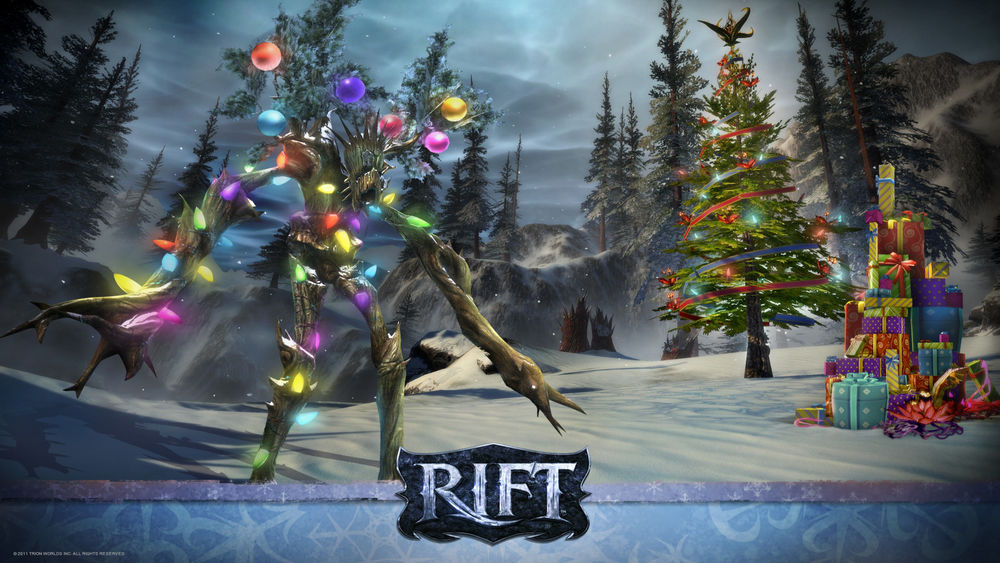Обои для рабочего стола RIFT - Новый год, елка, подарки