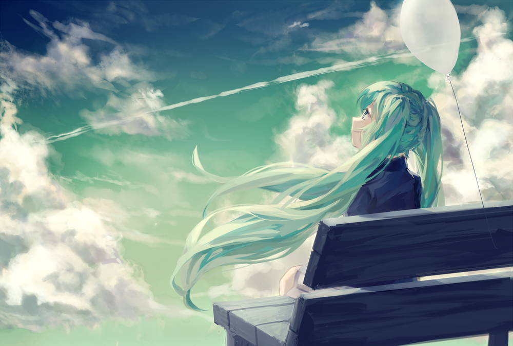 Обои для рабочего стола Vocaloid Hatsune Miku / Вокалоид Хатсуне Мику