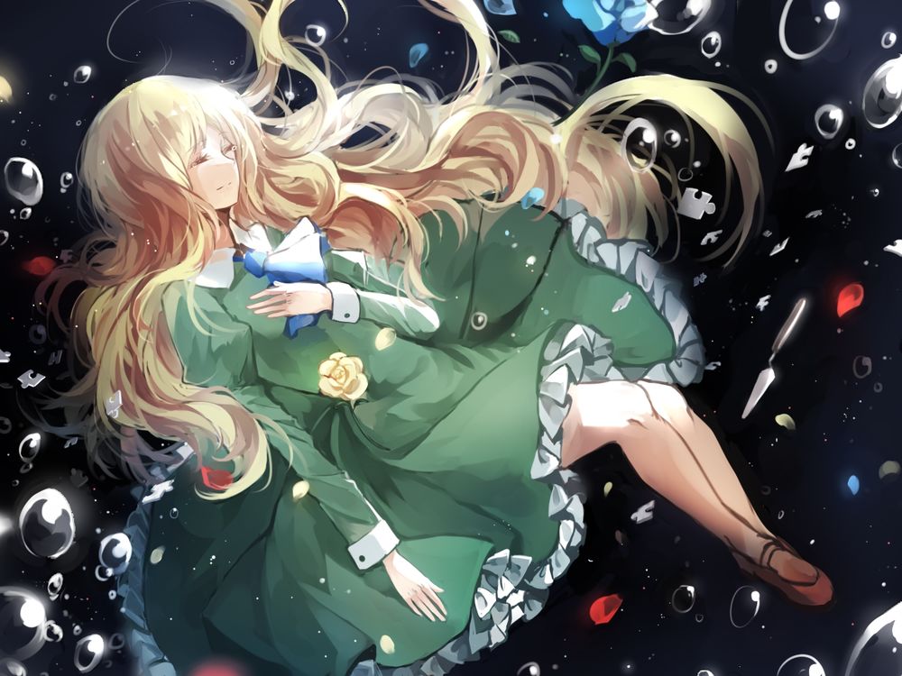 Обои для рабочего стола Mary / Мэри из игры Ib / Иб, art by Pixiv Id 3999381