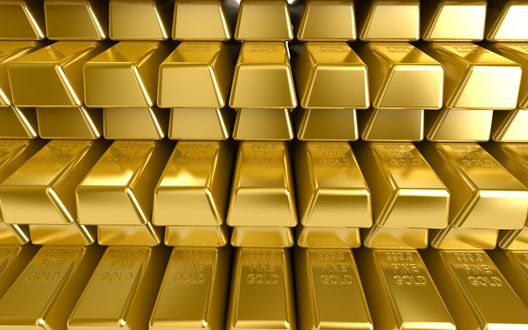 Обои на рабочий стол Слитки золота для коленья орехов