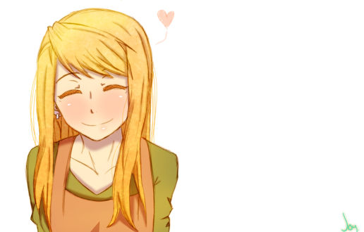 Обои на рабочий стол Winry Rockbell / Уинри Рокбелл из аниме Fullmetal Alchemist / Стальной алхимик