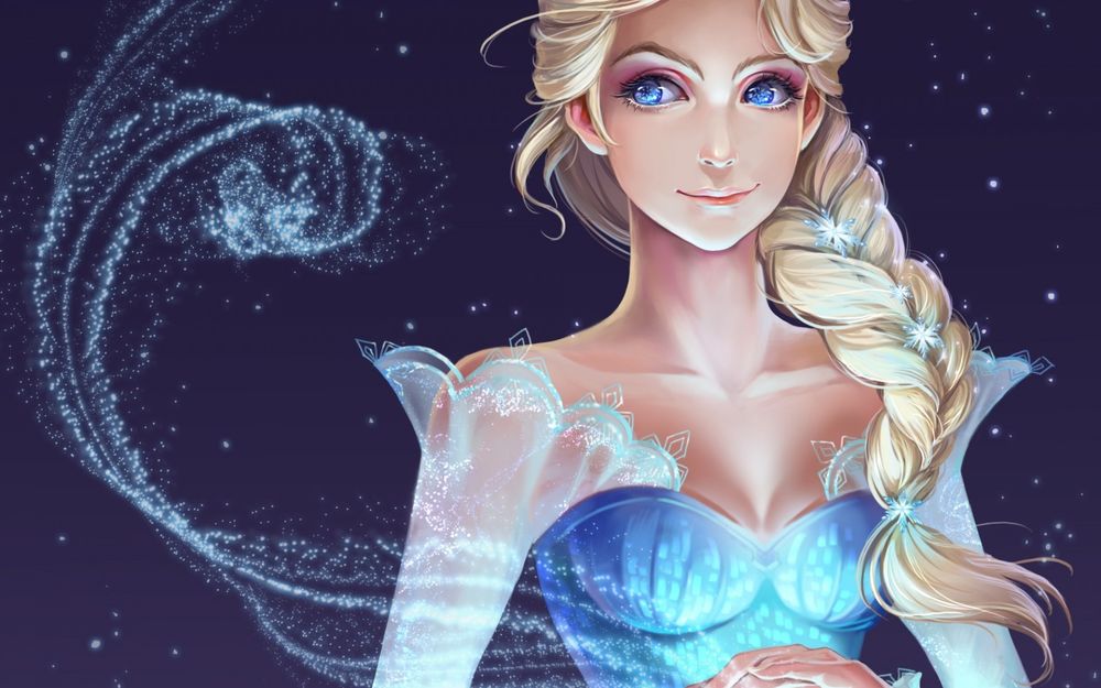 Обои для рабочего стола Эльза / Elsa героиня из мультфильма Холодное сердце / Frosen