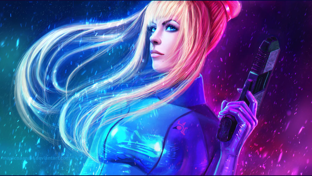 Обои для рабочего стола Работа Samus Aran / Самусь Аран, by MagicnaAnavi