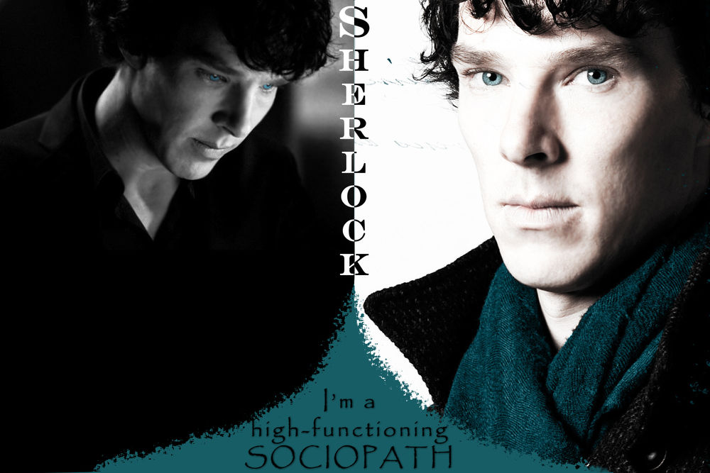 Обои для рабочего стола Бенедикт Камбербэтч \ Benedict Cumberbatch (Sherlock im a high functioning sociopath)