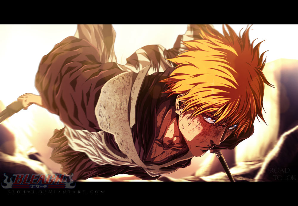 Обои для рабочего стола Куросаки Ичиго / Kurosaki Ichigo из аниме Блич / Bleach