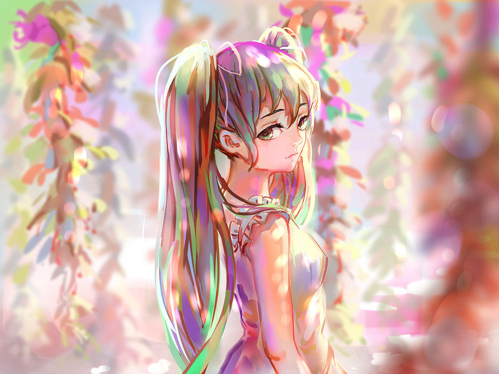 Обои для рабочего стола Vocaloid Hatsune Miku / Вокалоид Хатсуне Мику