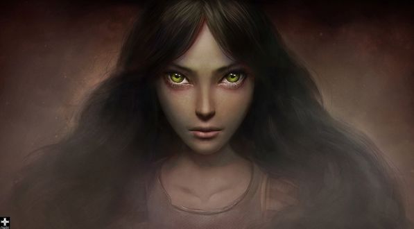 Обои на рабочий стол Alice / Алиса из игры American McGees Alice: Madness Returns, art by OmriKoresh