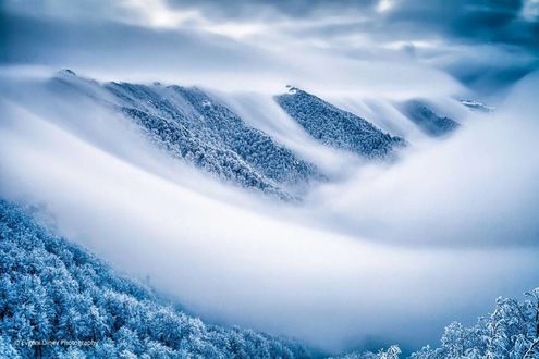 Обои на рабочий стол Облака окутали природу, работа, Kingdom Of Clouds / королевство облаков, фотограф Evgeni Dinev