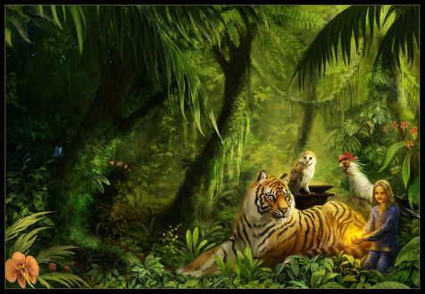 Обои на рабочий стол Работа Miranda and the Tigers Eye / Миранда и глаз тигра, by Dianae