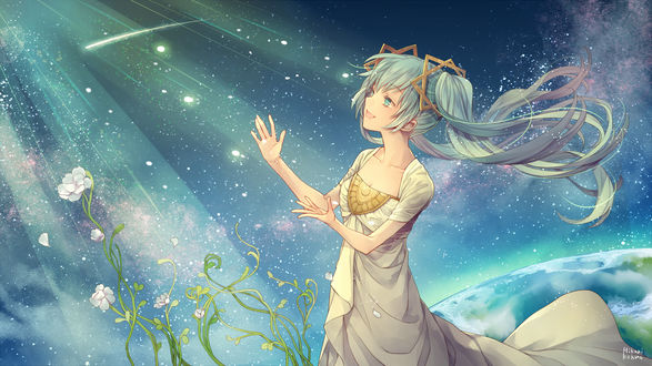 Обои на рабочий стол Vocaloid Hatsune Miku / Вокалоид Хатсуне Мику