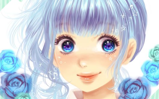 Обои на рабочий стол Vocaloid Hatsune Miku / Вокалоид Хатсуне Мику, автор Minami Haruya