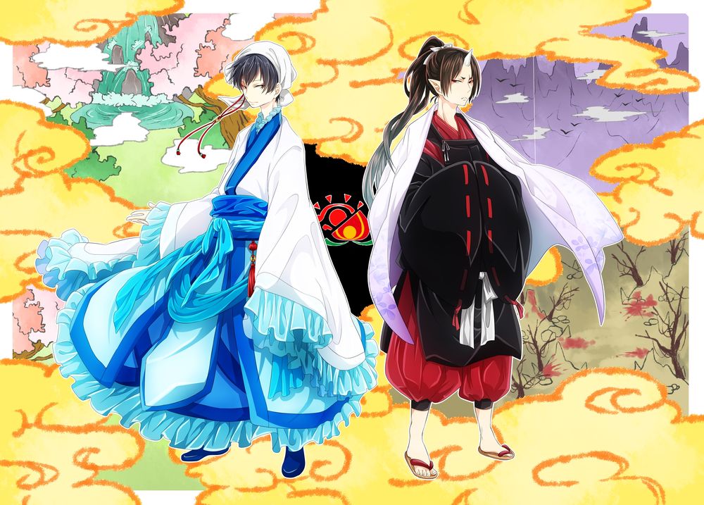 Обои для рабочего стола Hakutaku / Хакутаку и Хозуки / Hoozuki из аниме Хладнокровный Хозуки / Hoozuki no Reitetsu