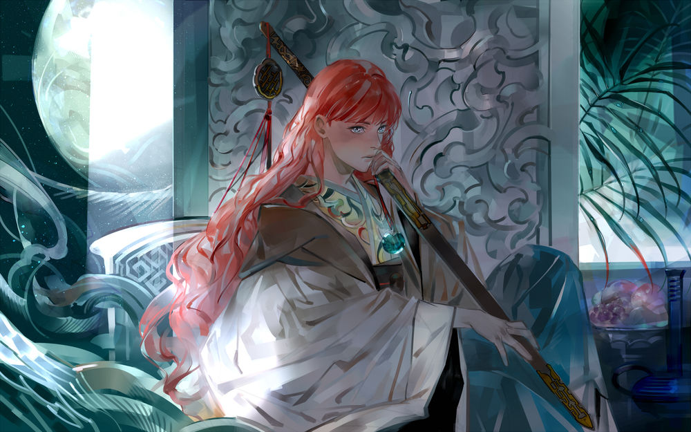Обои для рабочего стола Nakajima Youko / Накадзима Еко из аниме The Twelve Kingdoms / Хроники Двенадцати Королевств