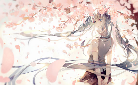 Обои на рабочий стол Vocaloid Hatsune Miku / Вокалоид Хатсуне Мику