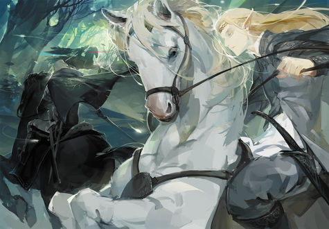 Обои на рабочий стол Legolas / Леголас, герои повести Дж. Р. Р. Толкина «Хоббит, или Туда и обратно»